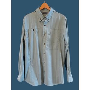 Men's Lt Blue Outdoor Ventures M Lt Wt Packable Breathable LS Hiking Shirt NWOT